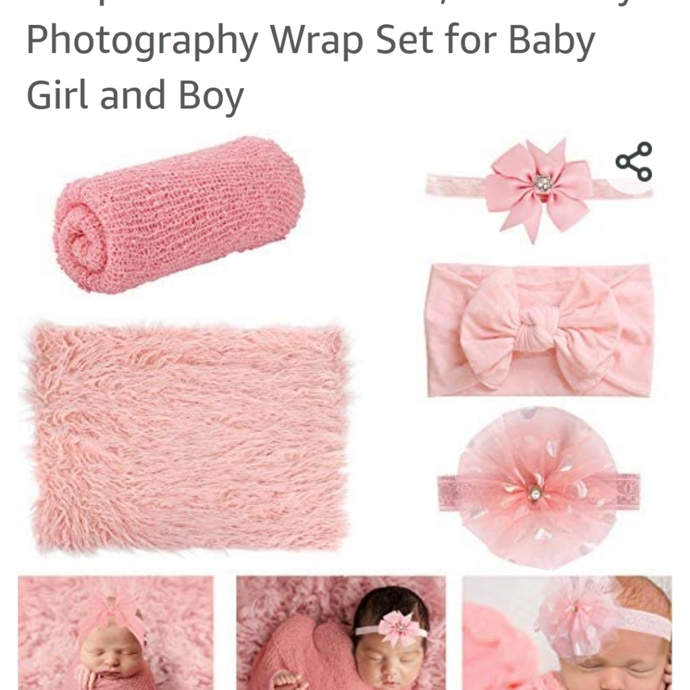 Newborn photo prop set, with 5 piece set and pillows
